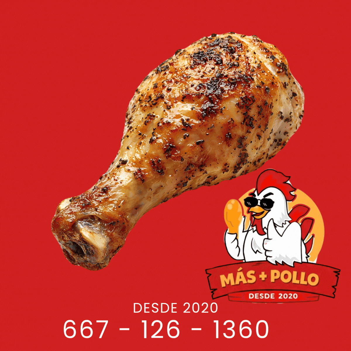 Más + Pollo Logo